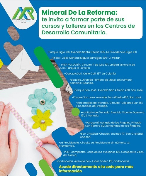 En Mineral de la Reforma se imparten cursos y talleres para que la ciudadanía incremente sus habilidades