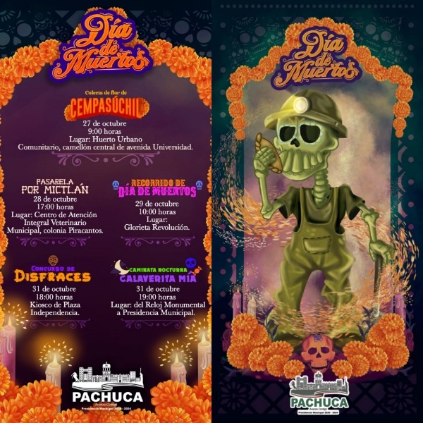 Invita Pachuca a participar en actividades para celebrar el Día de Muertos