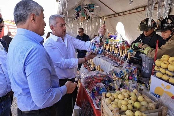 Ayuntamiento de Pachuca realiza operativo en Villas de Pachuca, decomisan 15 kilos de pirotecnia