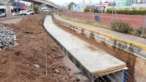 Reporta SIPDUS avance de más del 20% del Colector Pluvial Circuito Nuevo Pachuca