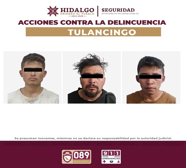 Detiene SSPH a 3 personas por presunta agresión a policías de Tulancingo