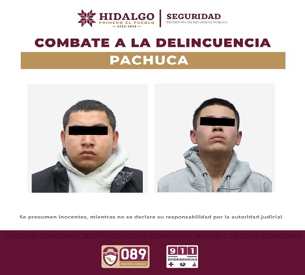 SSPH detiene en Pachuca a dos personas con 78 dosis de probable droga