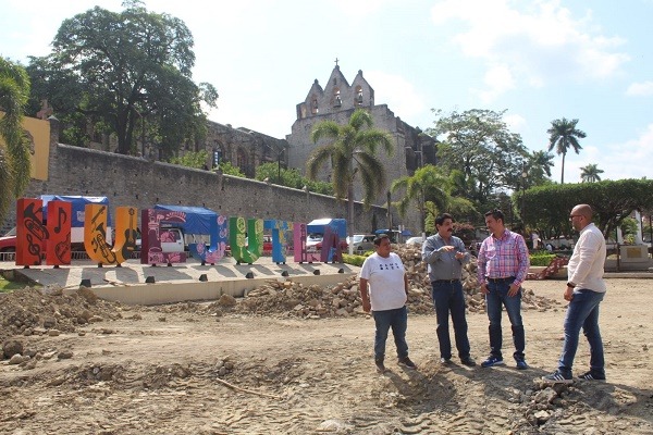 Magno proyecto de pisal adornará zona centro de Huejutla