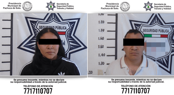 Detienen a 2 personas por presunta extorsión en Pachuca