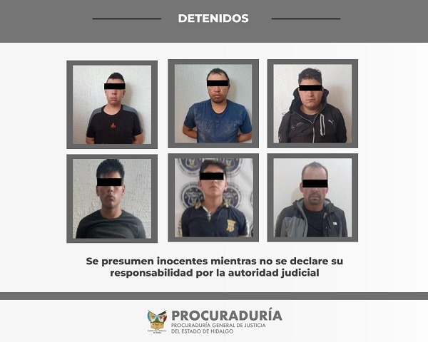 Elementos de la Agencia de Investigación Criminal aseguraron armas de fuego, cargadores, cartuchos útiles, droga y detuvieron a siete personas, en Tepeapulco
