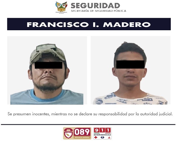 SSPH detiene a dos personas en 2 municipios durante recorridos de prevención y vigilancia