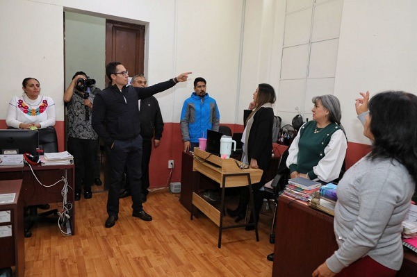 Recorre Jorge Reyes instalaciones de la presidencia municipal