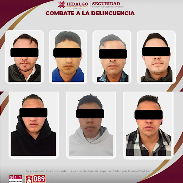 Aseguran a integrantes de células dedicadas a cristalazos en la Zona Metropolitana de Pachuca