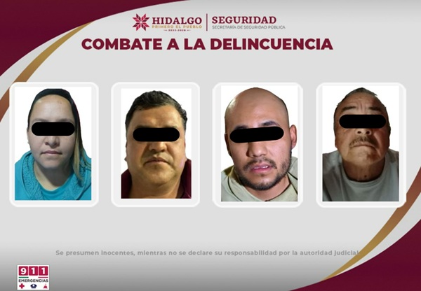 Desmantelan dos puntos de venta de droga en Apan; hay 4 detenidos