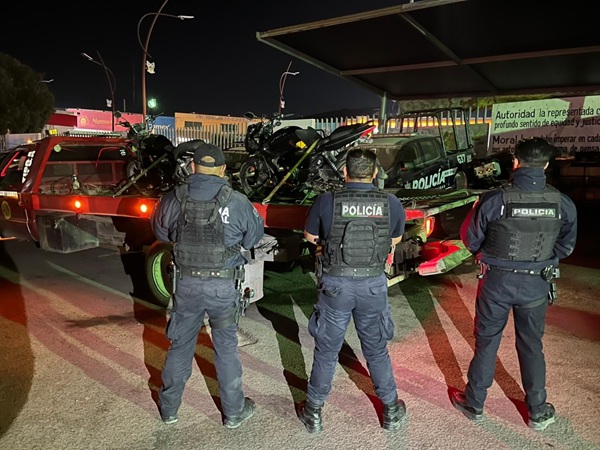 Recupera policía municipal de Mineral de la Reforma motocicletas robadas y detiene a dos personas