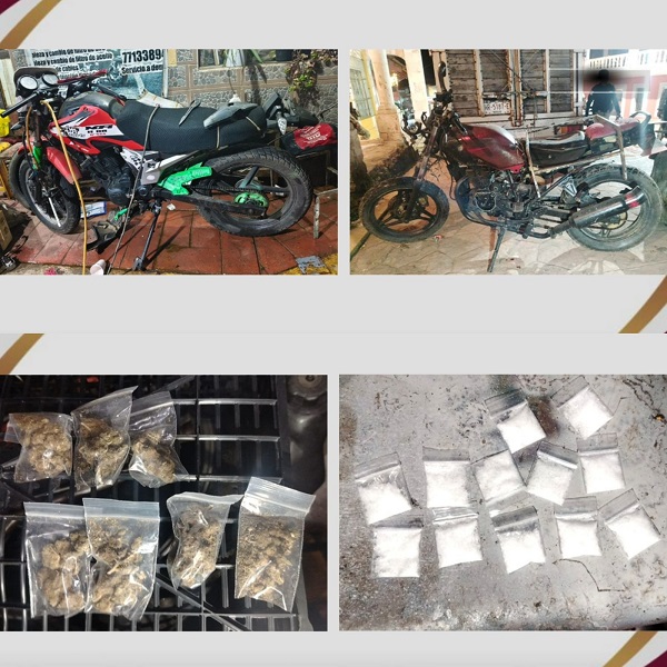 Aseguran en Tianguistengo predios ligados al desvalijamiento de motocicletas robadas y venta de narcóticos