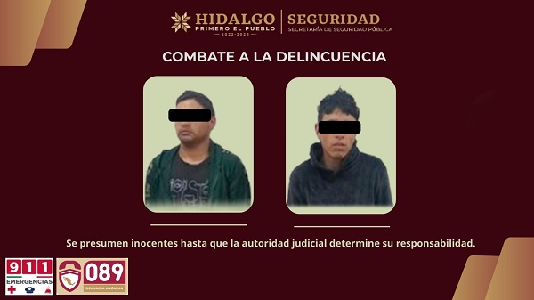 Con videovigilancia y operativo policial, SSPH asegura en Tula a sujetos implicados en robo a vehículos