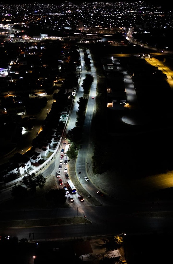 Pachuca avanza en la mejora de la movilidad con nueva iluminación en la segunda etapa del bulevar Nuevo Hidalgo