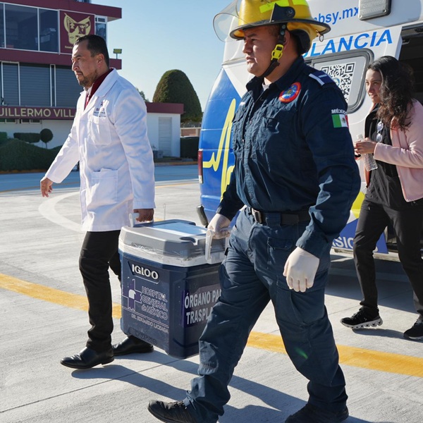 Realizan con éxito la segunda procuración y traslado aéreo de órganos en Hidalgo