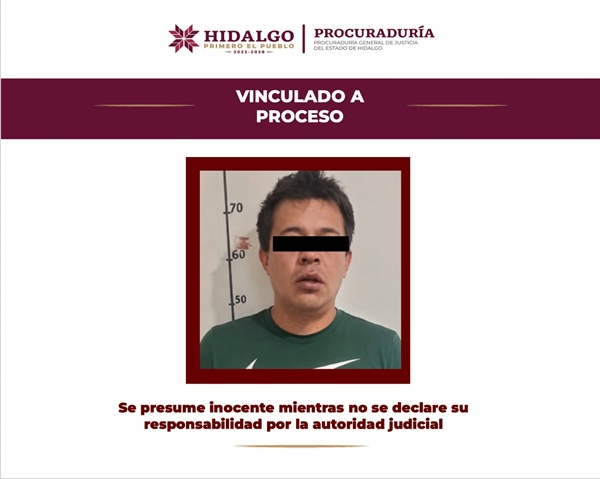 Vinculan a proceso a probable responsable de feminicidio ocurrido en Actopan