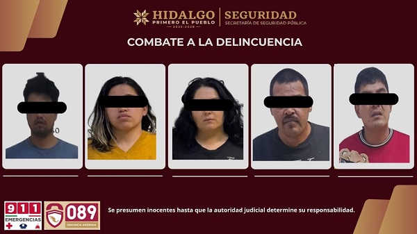 SSPH asegura a cinco por traslado de hidrocarburo robado en Mineral de la Reforma