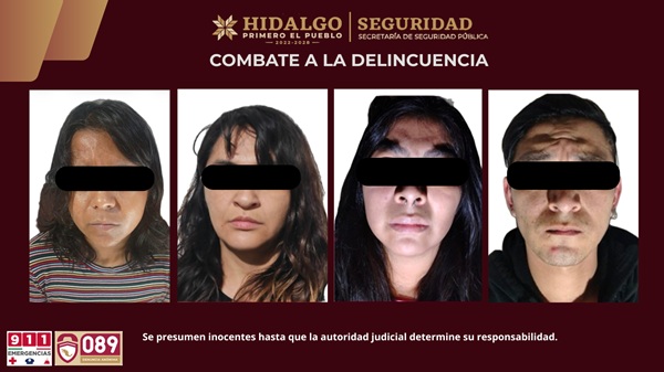 SSPH ejecuta cateos simultáneos en Pachuca y Mineral de la Reforma; cuatro personas aseguradas