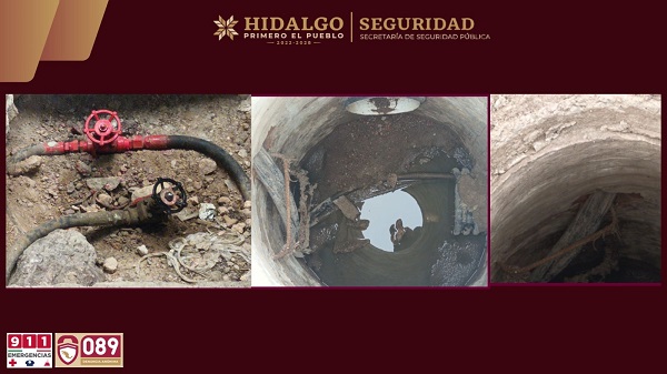 SSPH frena robo de combustible por drenaje en Atotonilco de Tula