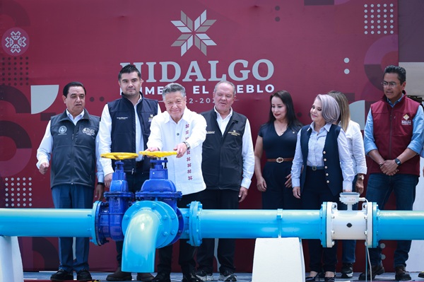 Julio Menchaca presenta resultados que transforman el abasto de agua potable en la Zona Metropolitana de Pachuca