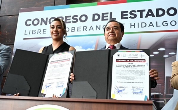 Congreso de Hidalgo y la Comisión de Derechos Humanos fortalecen la profesionalización legislativa con convenio de colaboración
