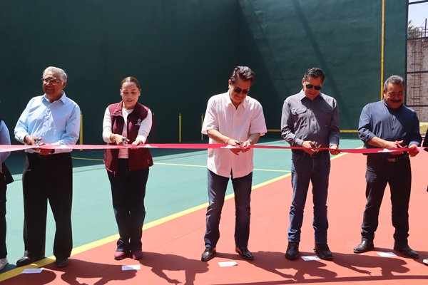 Nueva cancha de frontón en Atitalaquia impulsa el deporte y fortalece la convivencia social