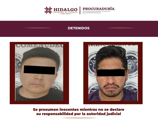 Aseguran armas de fuego drogas, y cartuchos útiles durante cateo de la PGJEH en Pachuca, hay 2 detenidos