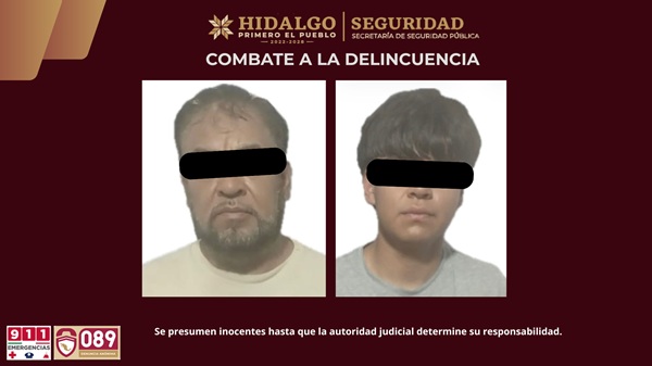 SSPH asegura a dos personas con hidrocarburo de procedencia ilícita en Ixmiquilpan