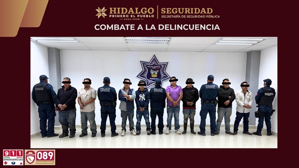 SSPH detiene a ocho personas por presunta tala clandestina en Tenango de Doria