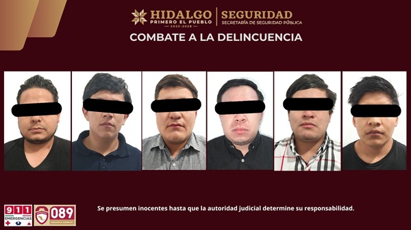 Base de Operaciones Interinstitucionales (BOI), asegura a grupo generador de violencia en Tecozautla, les decomisan armas y drogas