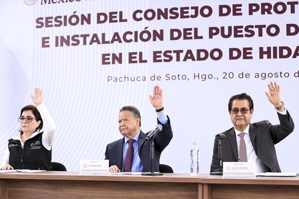 Gobierno de Hidalgo y CNPC instalan Puesto de Comando para enfrentar temporada de lluvias