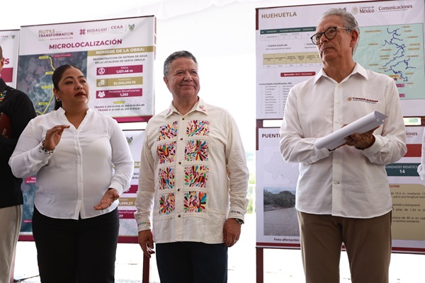 Menchaca Salazar lleva Rutas de la Reconstrucción a Huehuetla