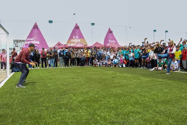 Inauguran cancha de futbol 7 “Los Conos” en Zapotlán de Juárez
