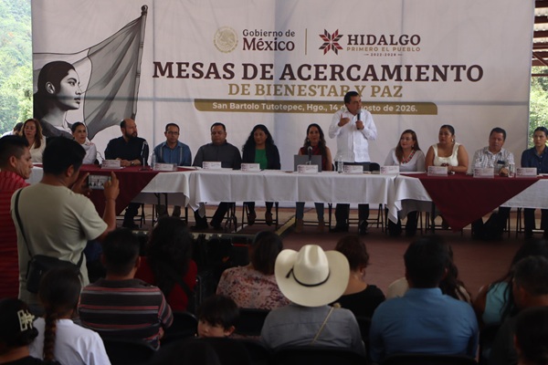 Mesas de Acercamiento de Bienestar y Paz llegan a San Bartolo Tutotepec