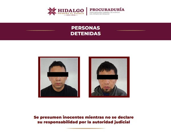 Detiene AIC de la PGJEH a dos hombres en posesión de narcóticos y un arma de fuego en Atilalaquia